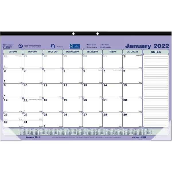 Deskpad, Monthly, Brownline, Mfr#: REDC181700